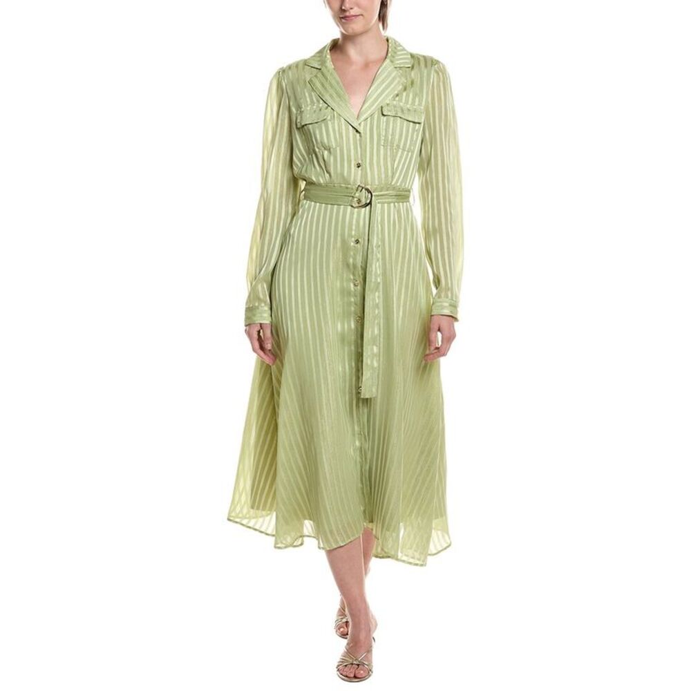 Hl Affair Womens  Long Sleeve Midi Dress, Green